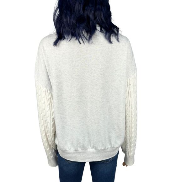 BKE Buckle Light Gray Knit Crewneck Cozy Knit Sweater - Picture 4 of 5